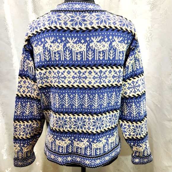 Fair Isle NOMADIC TRADERS Knit VTG Winter Holiday Pullover Sweater (M) - Picture 7 of 13